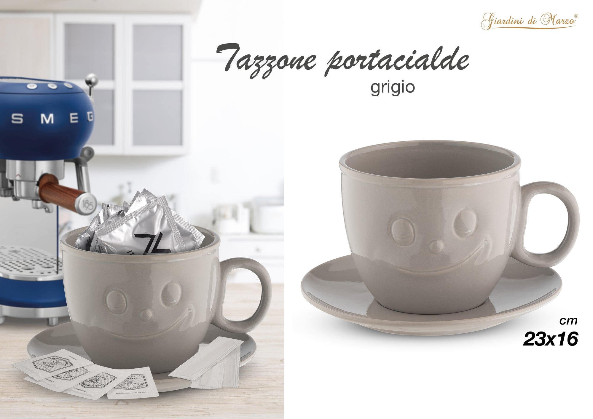 Tazzone Sorriso Grigio