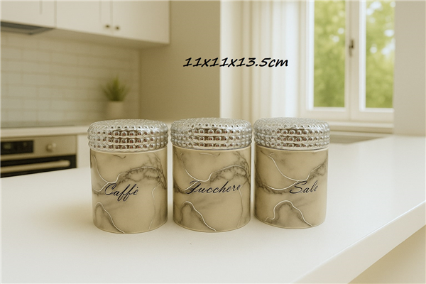 Tris Barattoli Effet. Marmo Arg. Online