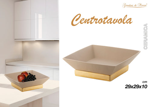 Centro Tavola Quadrato Oro