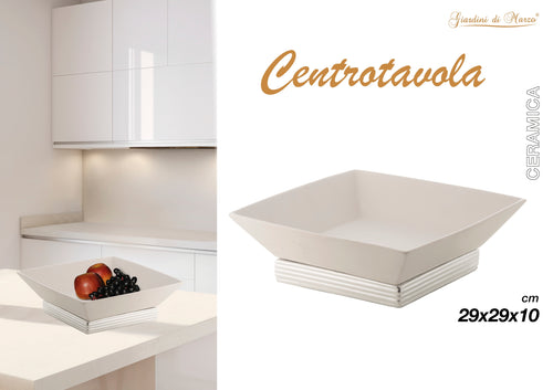 Centro Tavola Quadrato Argento