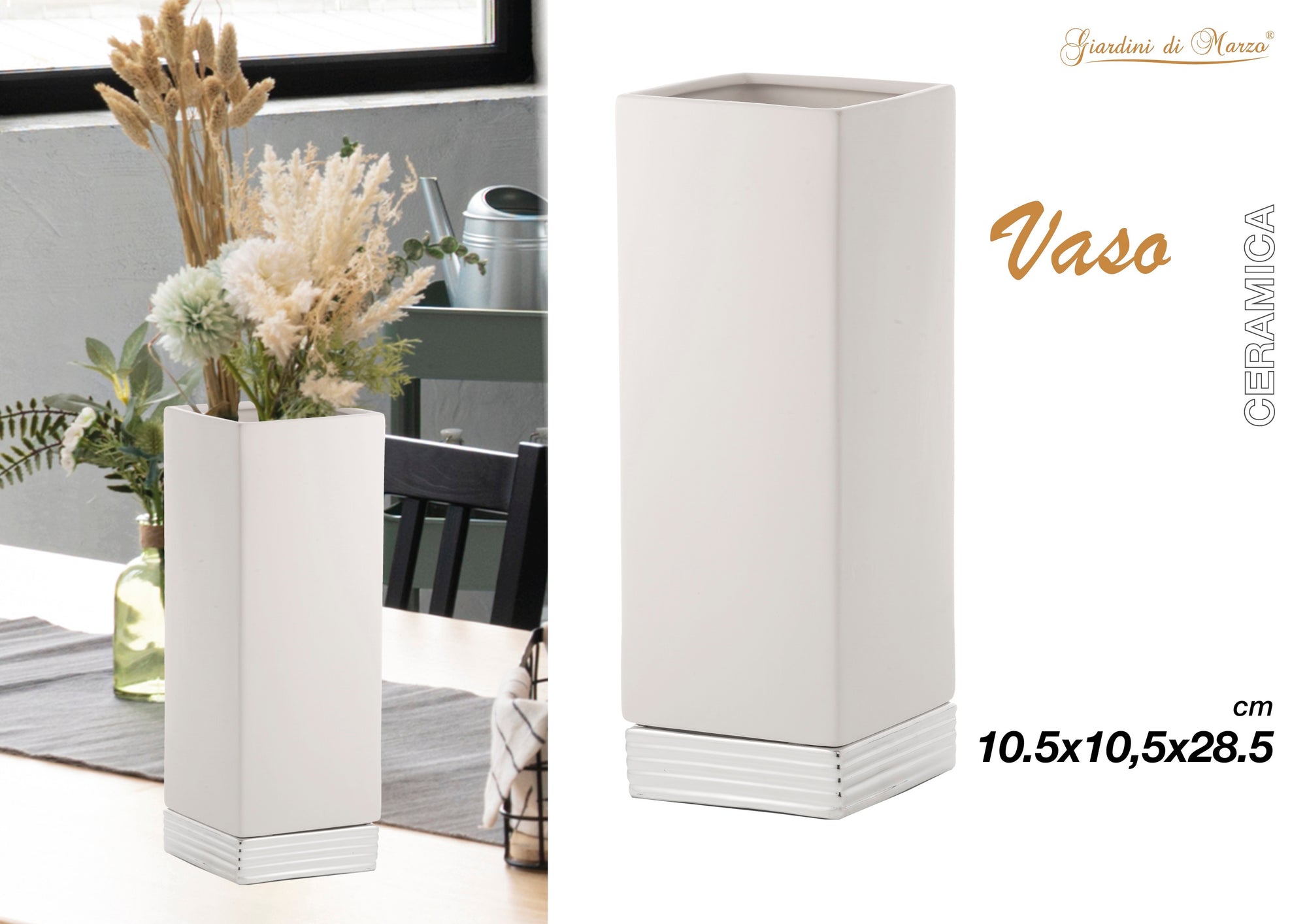 Vaso Quadrato Argento