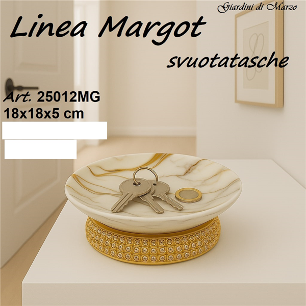 Svuotatasche Effetto Marmo Gold