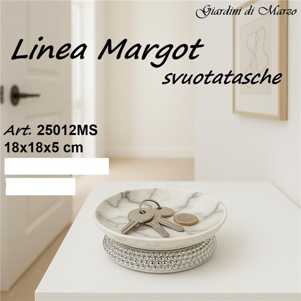 Svuotatasche Effetto Marmo Silver