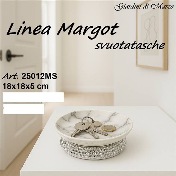SVUOTATASCHE EFFETTO MARMO SILVER