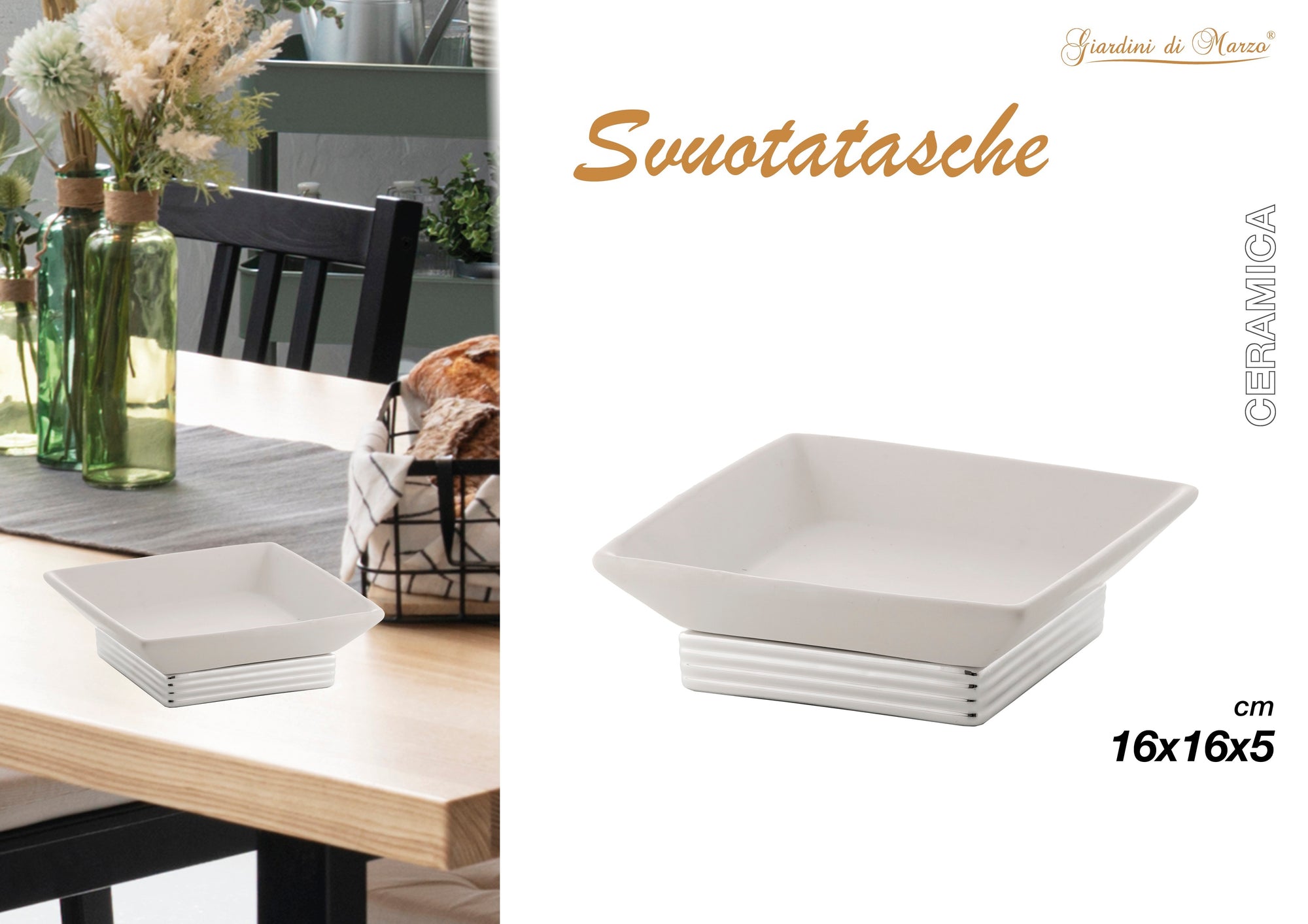 Svuota Tasche Quadrato Argento