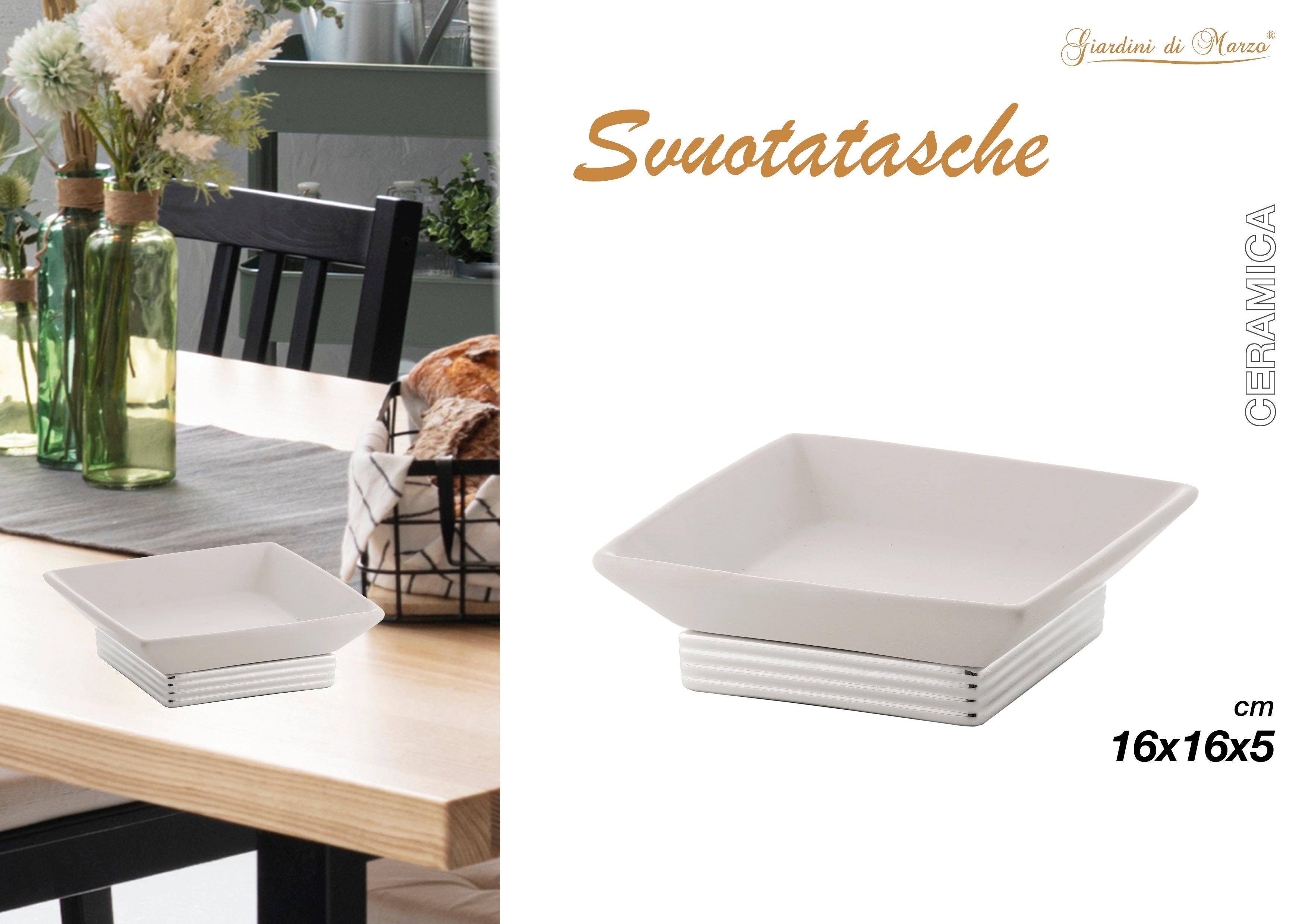 Svuota Tasche Quadrato Argento