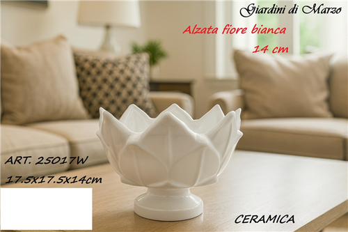 ALZATA FIORE 14 CM BIANCA