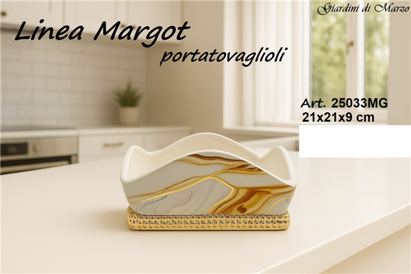 Portatovaglioli Effetto Marmo Gold
