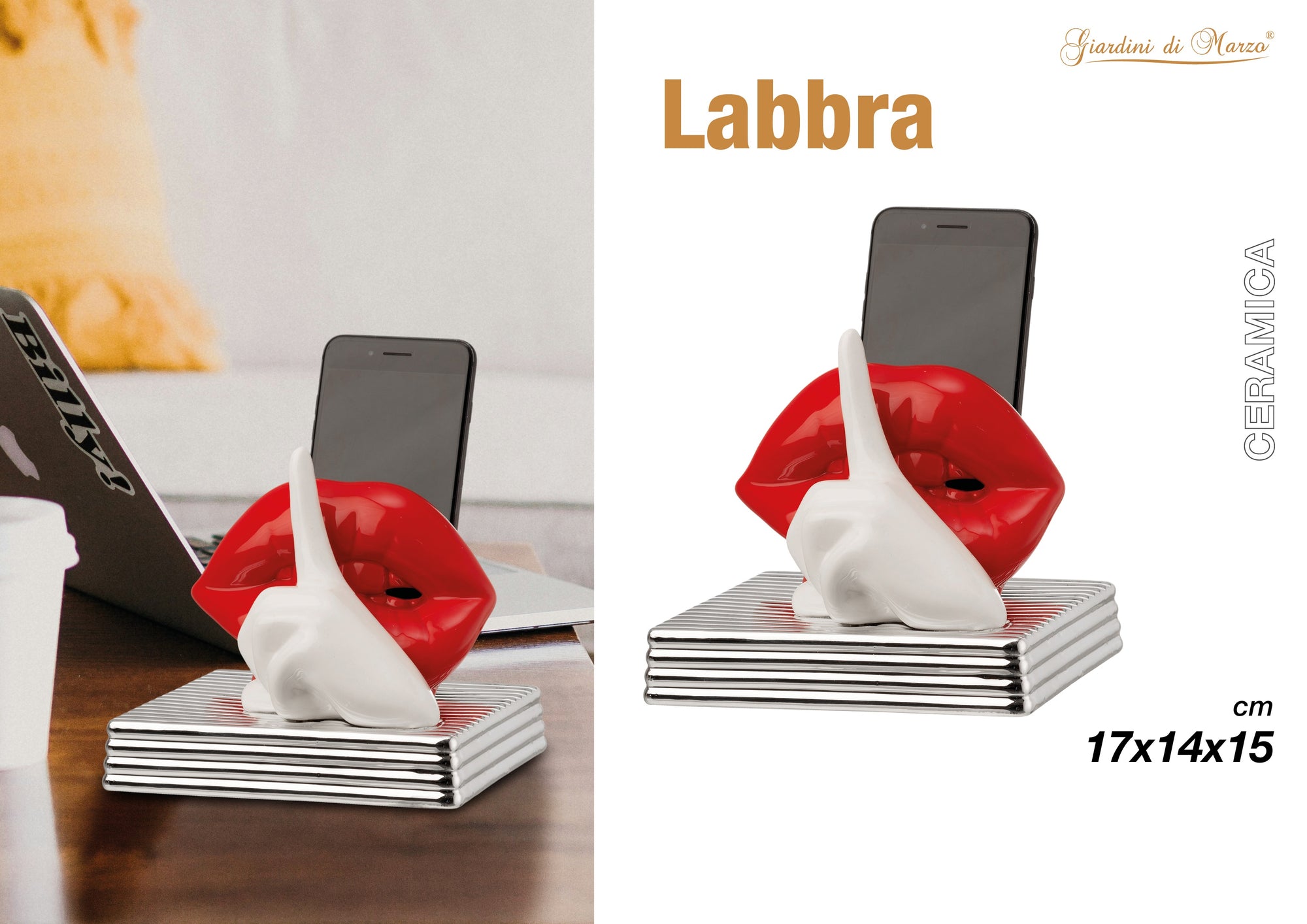 Labbra Rosse Con P/cellulare-base Silver