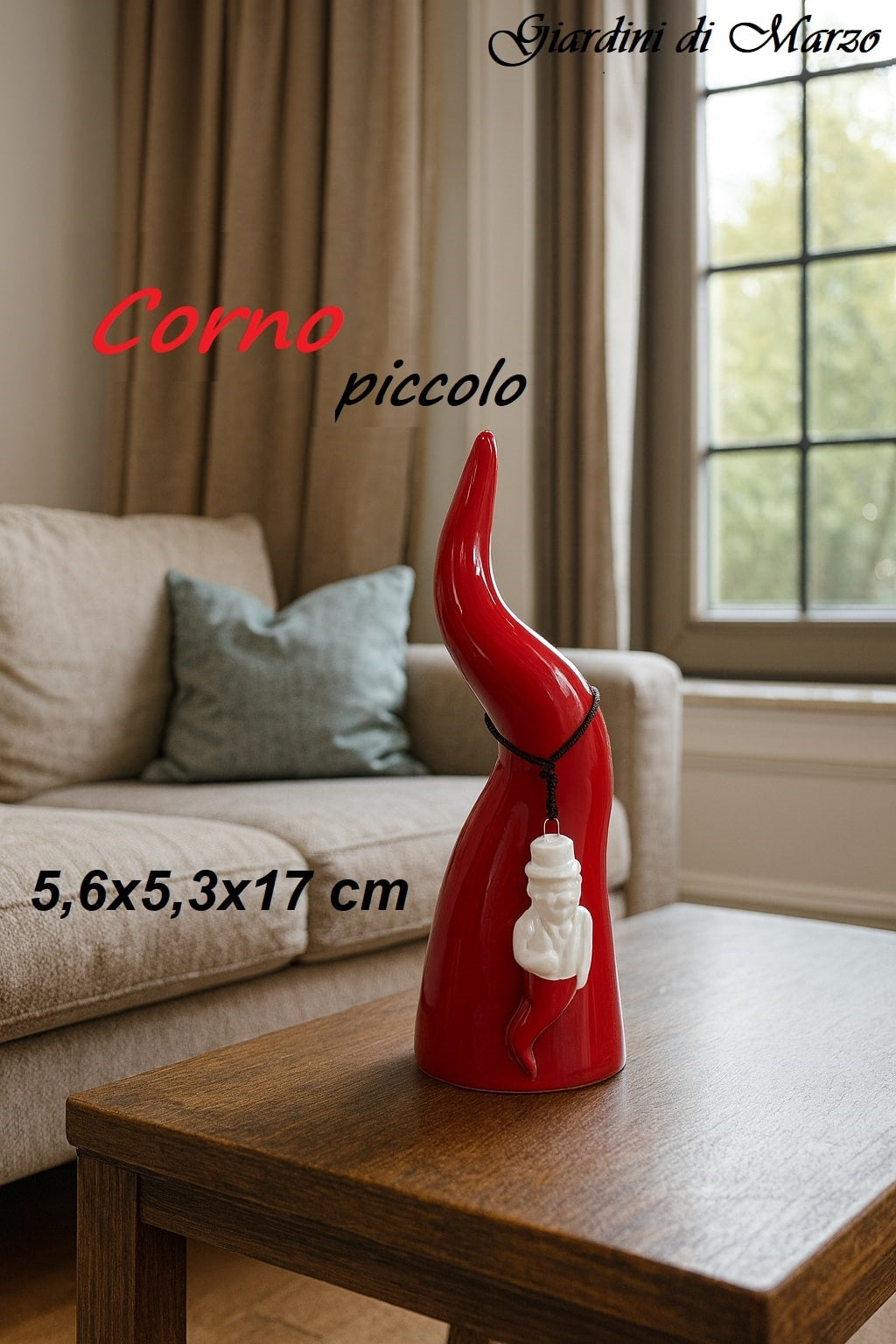 Corno Rosso Piccolo Con Scartellato