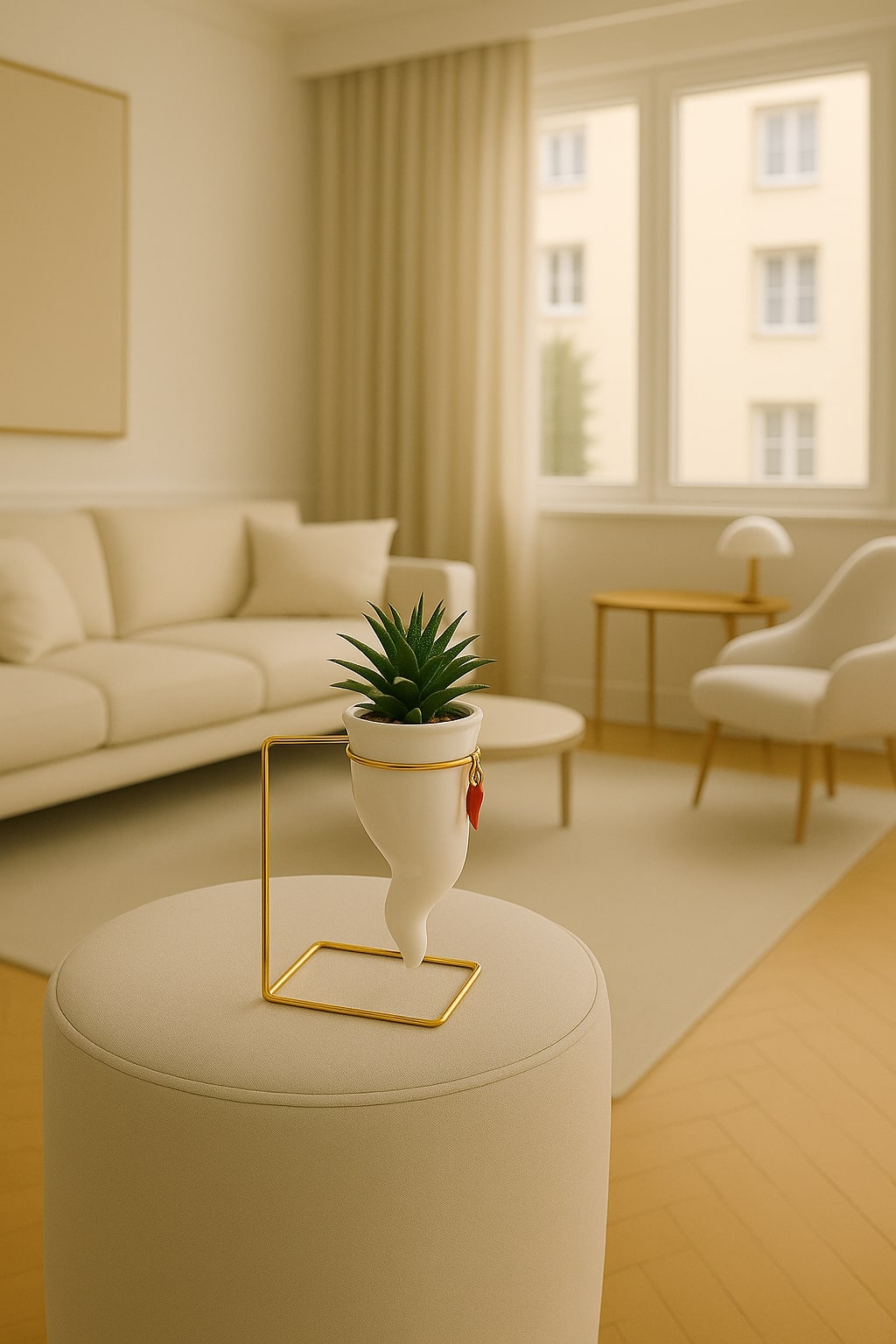 Corno Bianco C/piant. 24 Cm