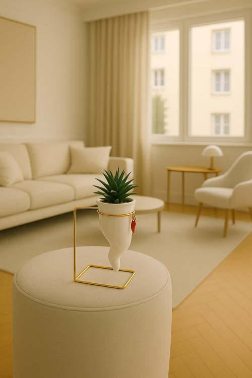 Corno Bianco C/piant. 24 Cm