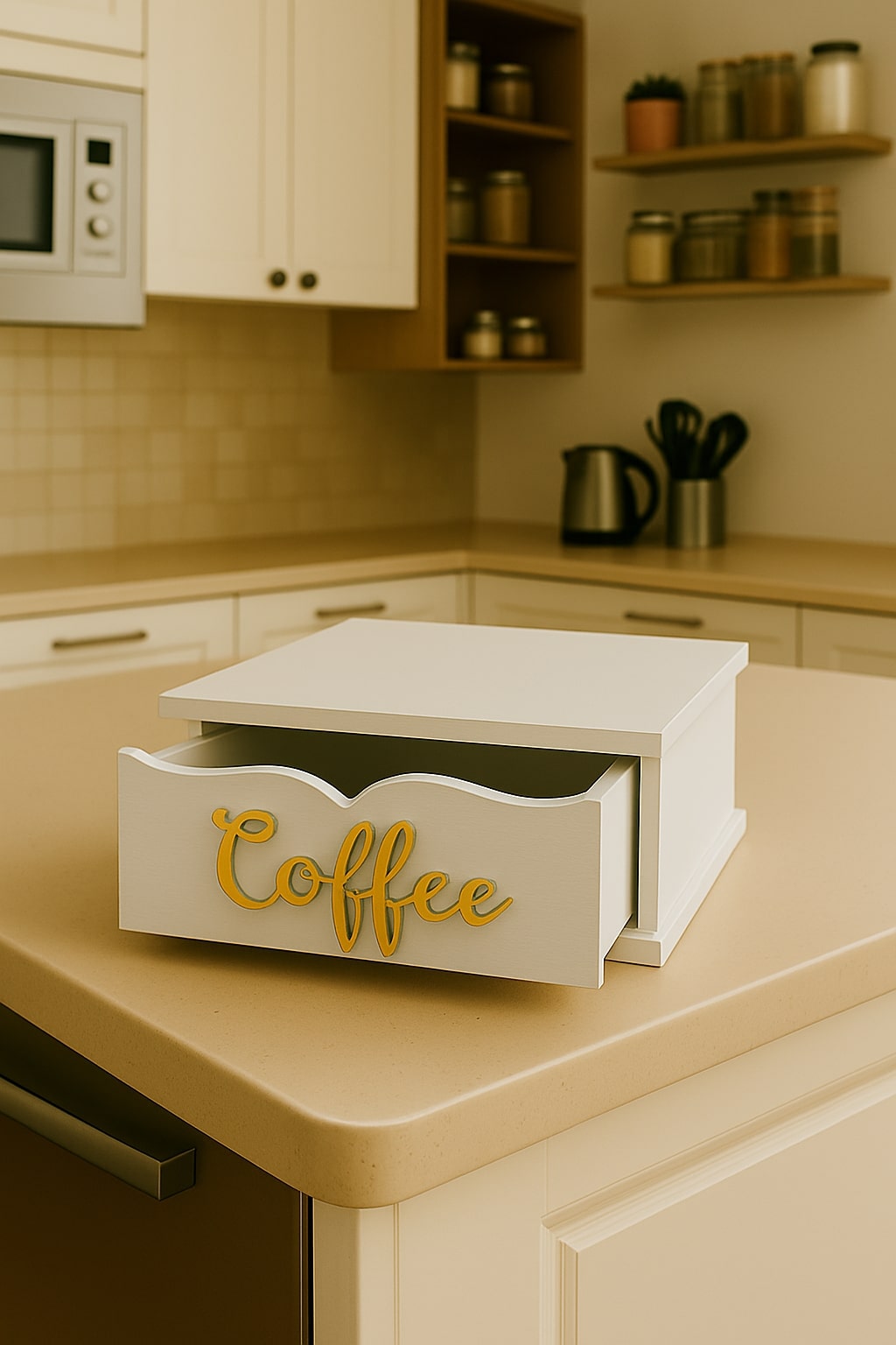 Portacialde Bianco Caffe' Oro Plex