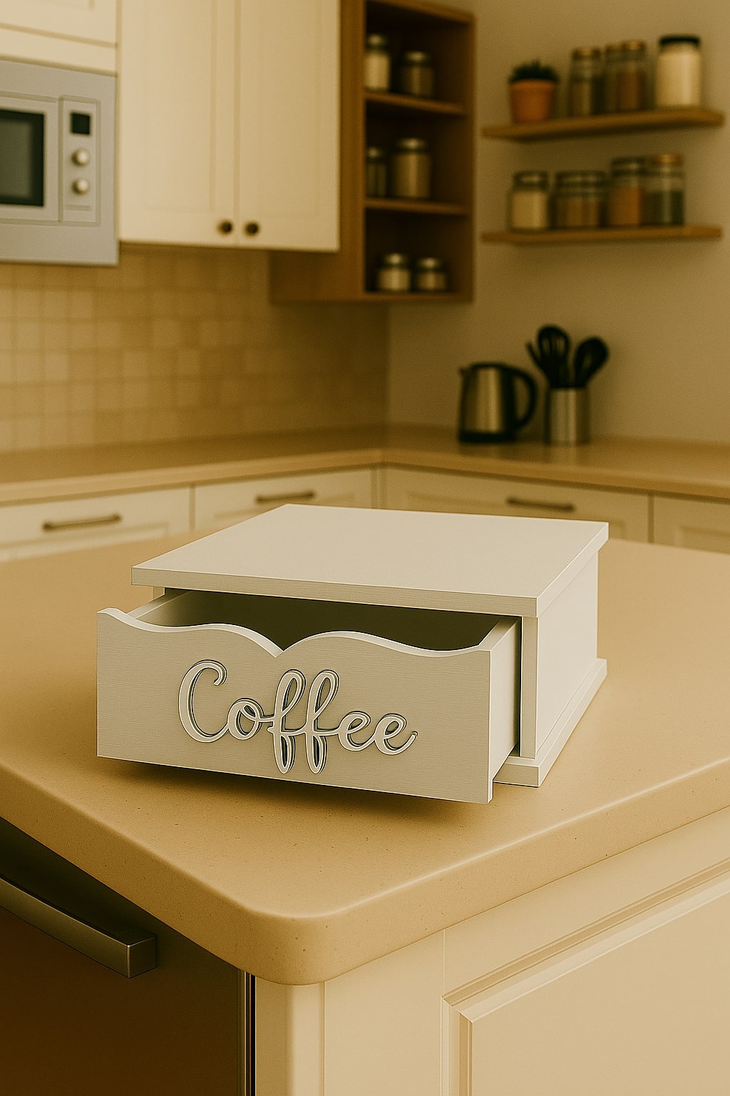 Portacialde Bianco Caffe' Argento Plex