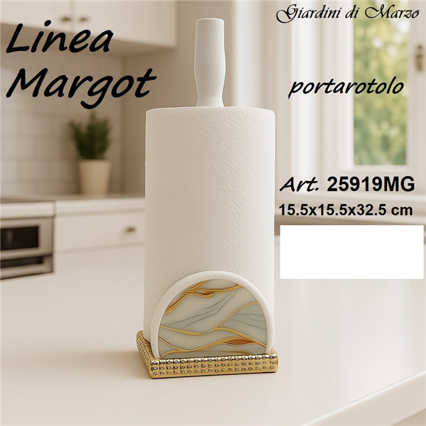 Portarotolo Effetto Marmo Gold