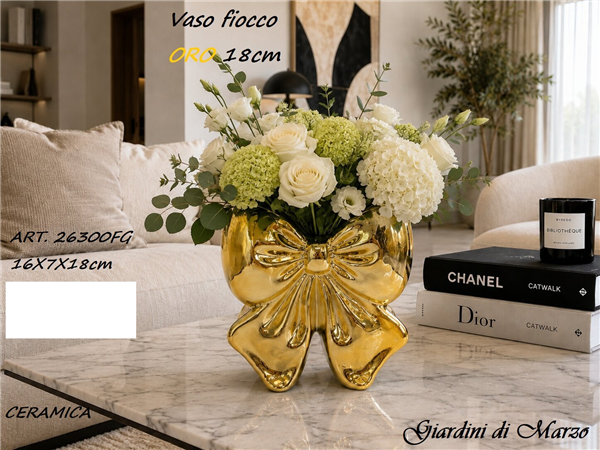 VASO 18CM FIOCCO ORO