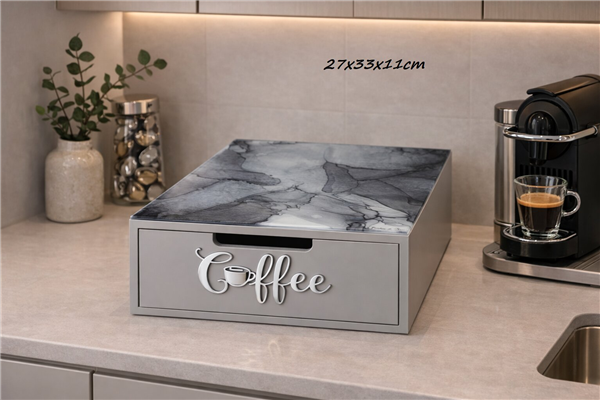 PORTACIALDE GRIGIO EFFETTO MARMO SILVER
