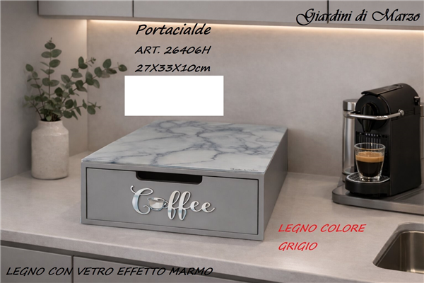 PORTACIALDE GRIG EFF MARM LIGHT SIL CAFF