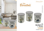 Tris Barattoli Ceramica Moka