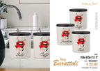 Tris Barattoli Ceramica Labbra Rossa