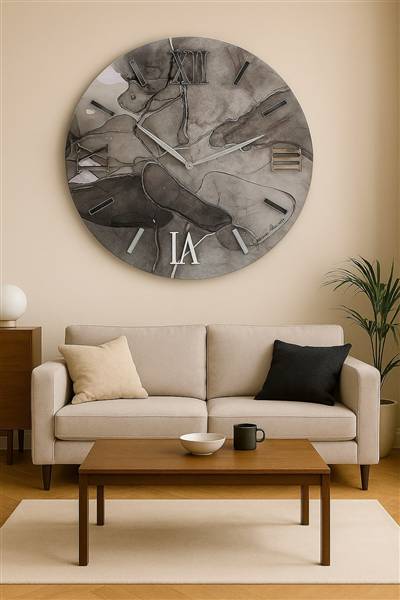 OROLOGIO MARMO 80 CM GRIGIO SCURO