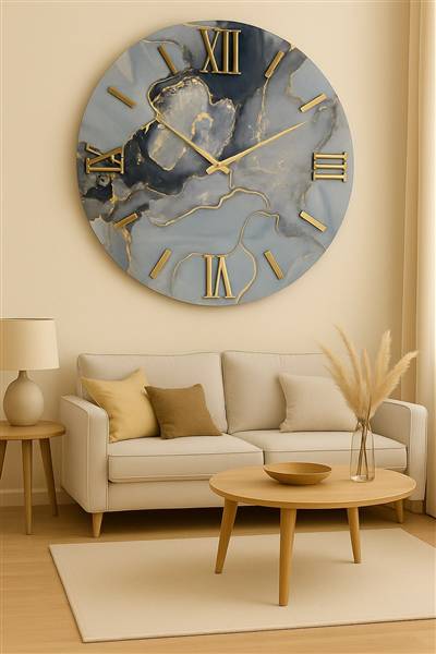 OROLOGIO MARMO 80 CM NERO