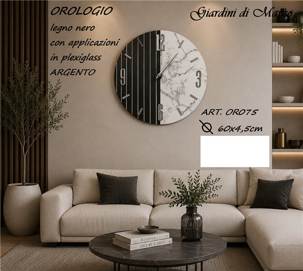 OROL LEGNO NERO 60CM EFF.MARMO LIGH SILV