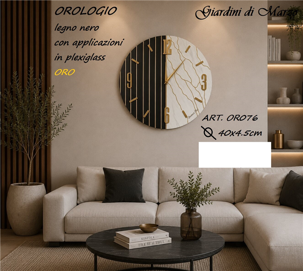 OROL LEGNO NERO 40CM EFF MARM GOLD
