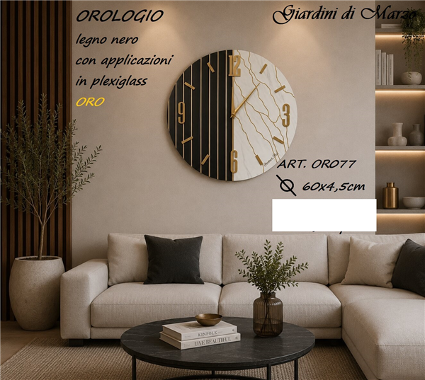 OROL LEGNO NERO 60CM EFF MARM GOLD