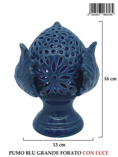 PUMO GRANDE BLU FORATO H16CM