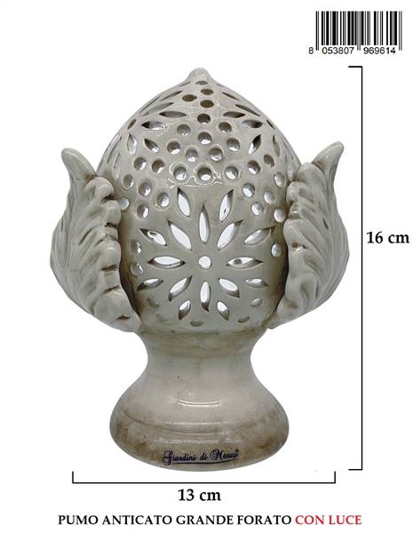 PUMO GRANDE ANTICATO FORATO H16CM