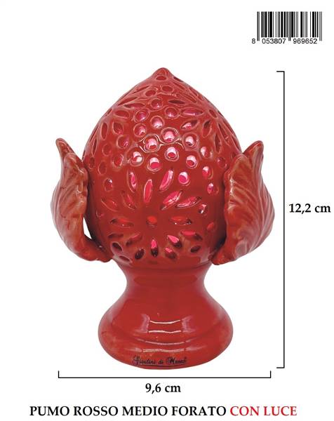 PUMO MEDIO ROSSO FORATO H12CM