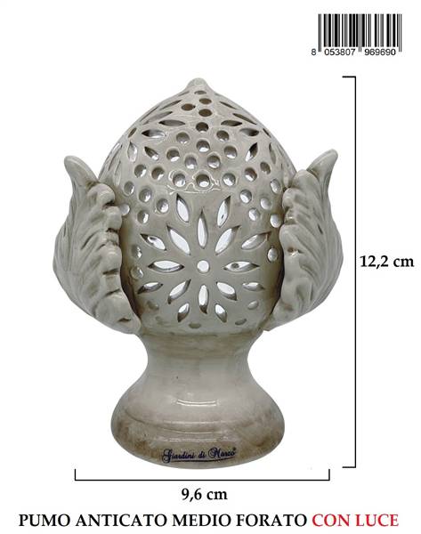 PUMO MEDIO ANTICATO FORATO H12CM