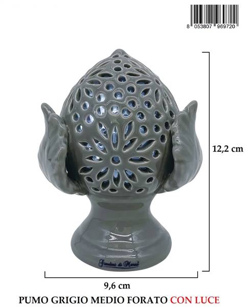 PUMO MEDIO GRIGIO FORATO H12CM