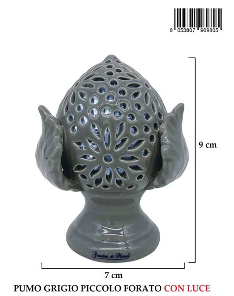 PUMO PICCOLO GRIGIO FORATO H9CM