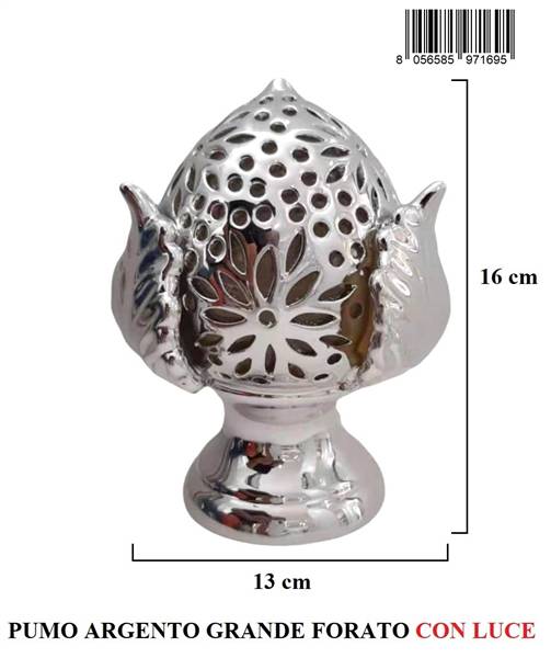 PUMO GRANDE ARGENTO FORATO H16 CM