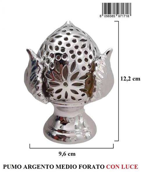 PUMO MEDIO ARGENTO FORATO H12 CM