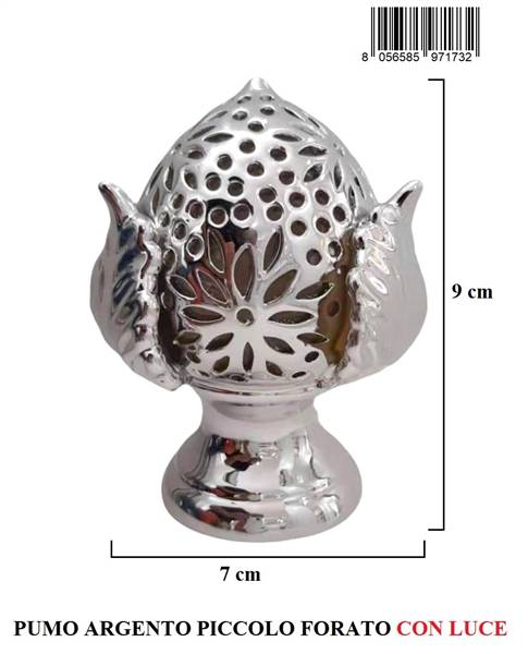 PUMO PICCOLO ARGENTO FORATO H9 CM