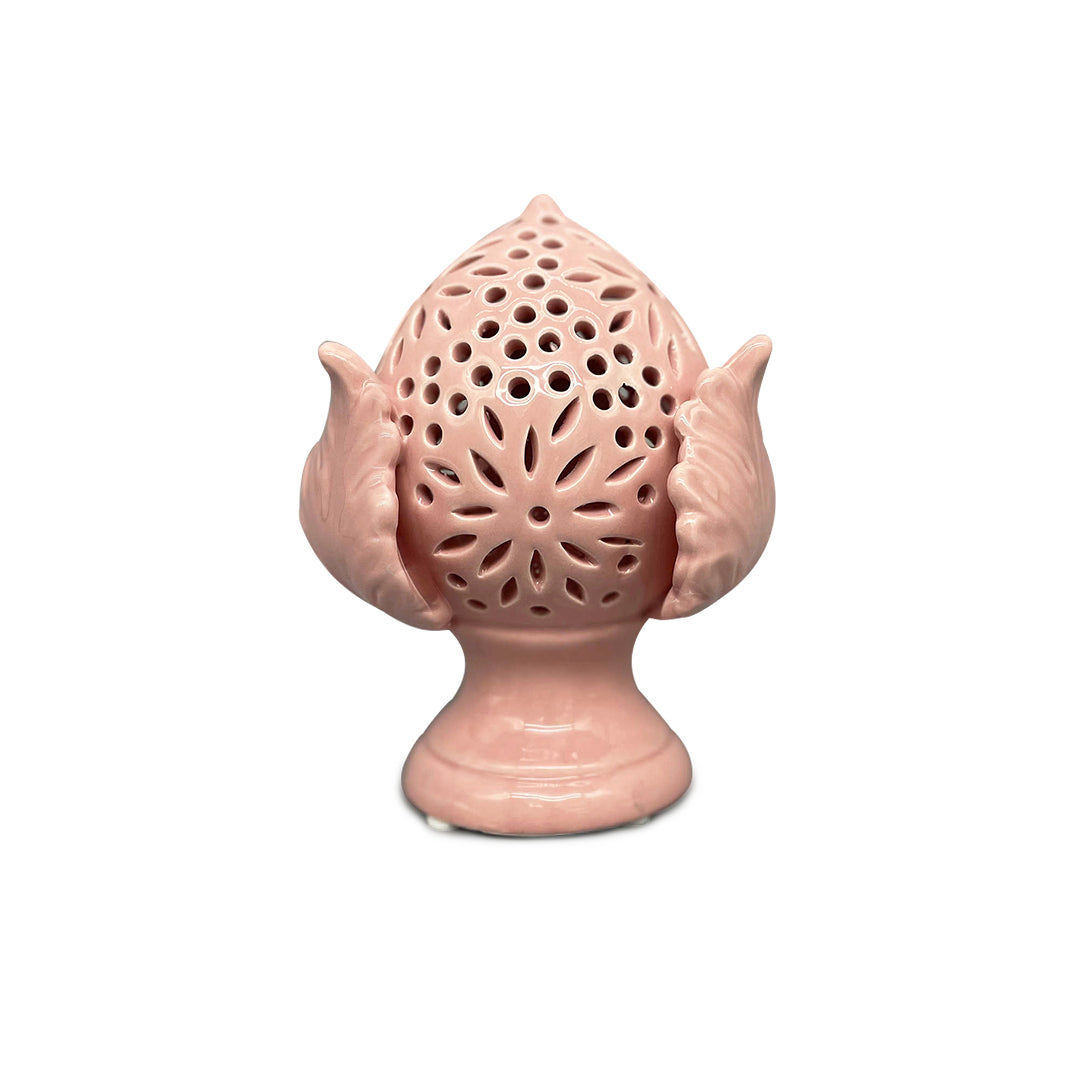 Pumo Grande Rosa Forato H16 Cm