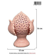 PUMO GRANDE ROSA FORATO H16 CM