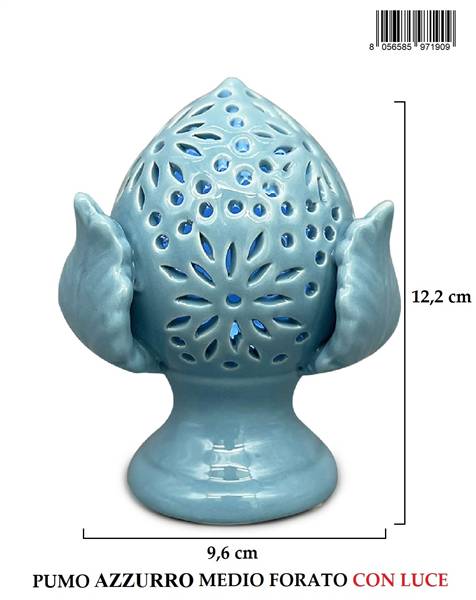 PUMO MEDIO AZZURRO FORATO H12CM