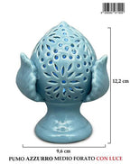 PUMO MEDIO AZZURRO FORATO H12CM