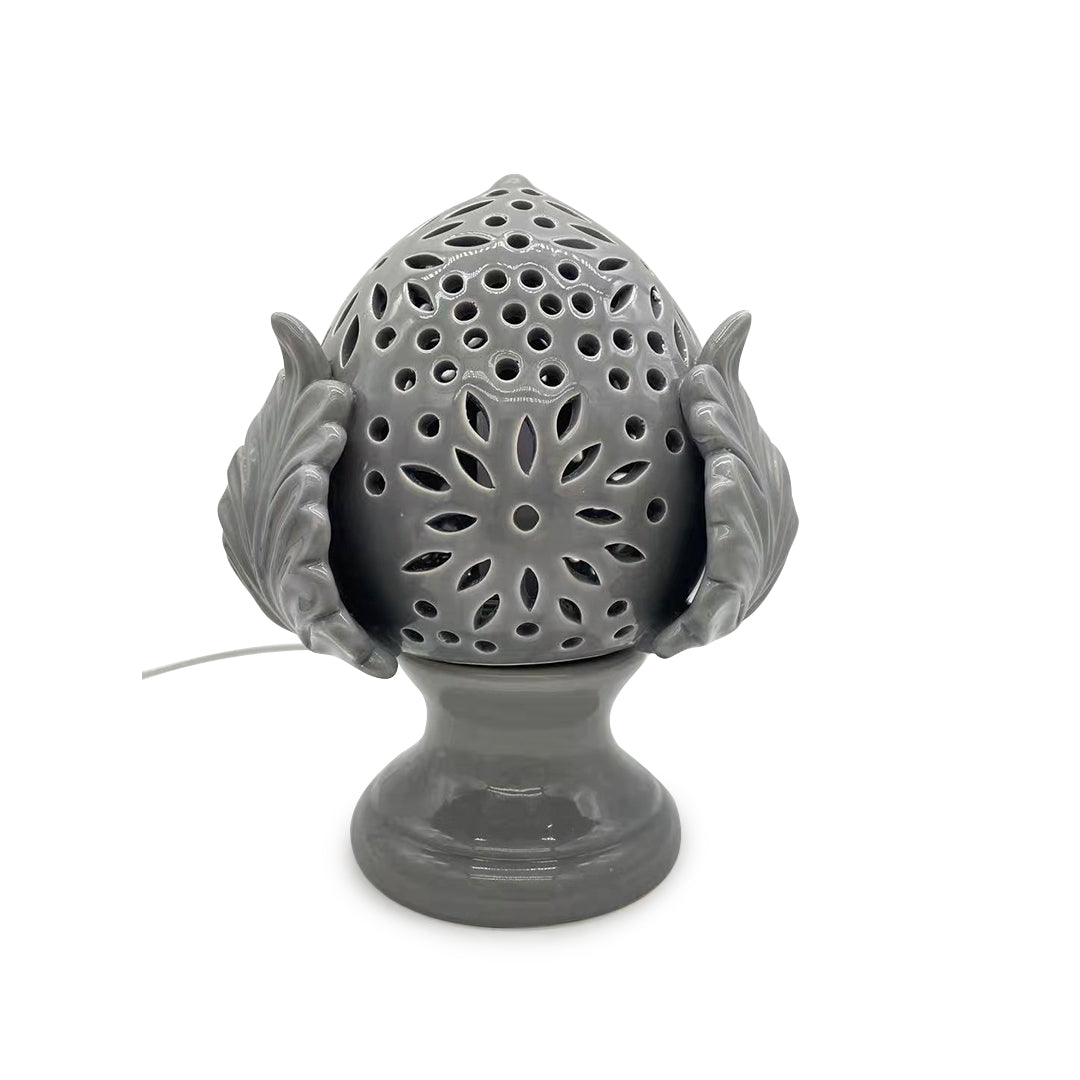 Lampada Pumo 25 Cm Grigia C/lampadina