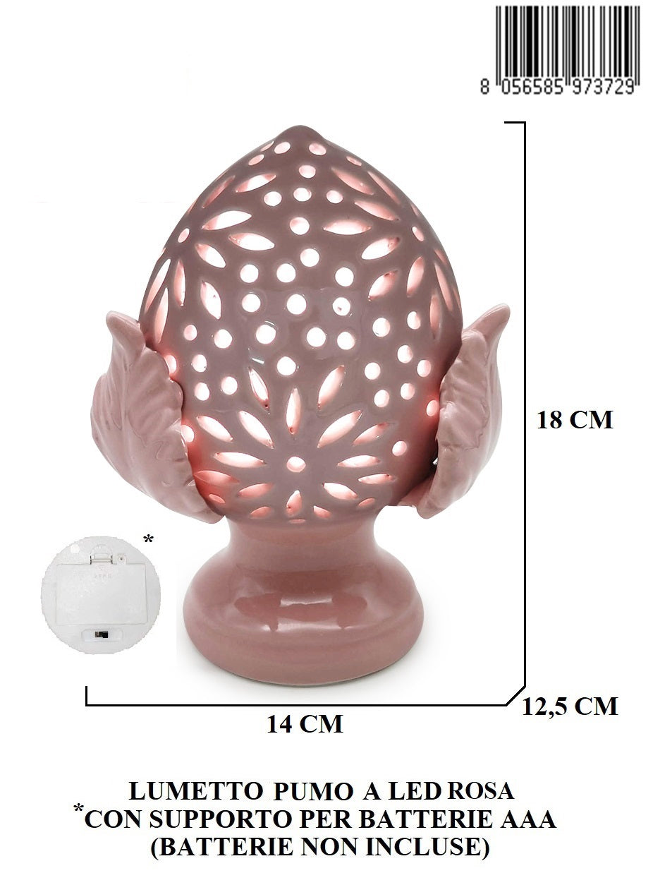 Lumetto Pumo Rosa C/led A Batterie