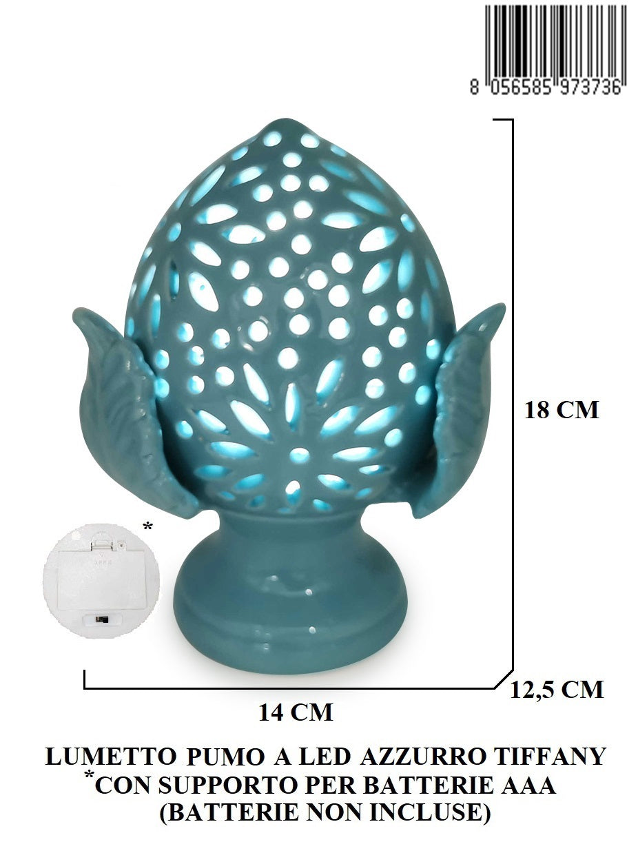 Lumetto Pumo Azzurro C/led A Batterie