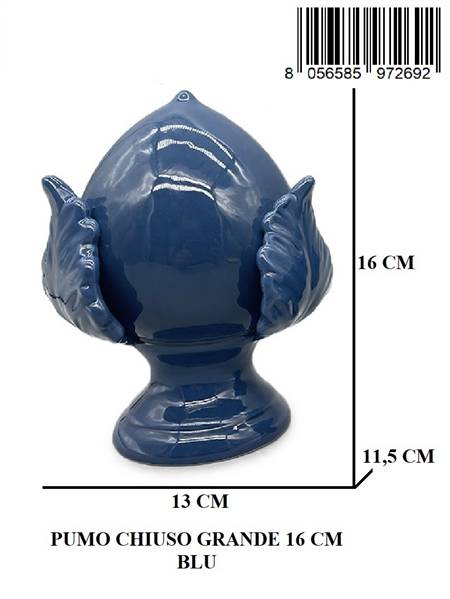 PUMO CHIUSO GRANDE 16 CM BLU