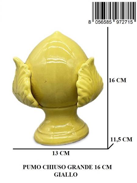 PUMO CHIUSO GRANDE 16 CM GIALLO