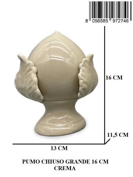 PUMO CHIUSO GRANDE 16 CM CREMA