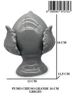 PUMO CHIUSO GRANDE 16 CM GRIGIO