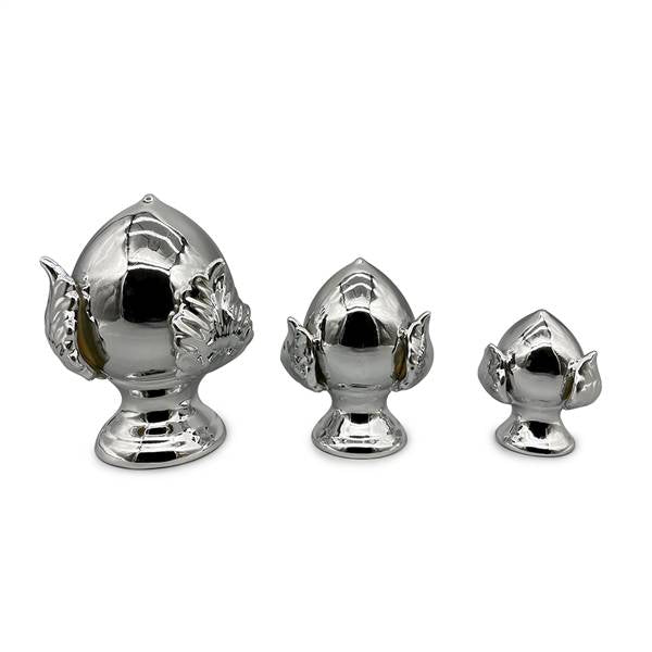 PUMO CHIUSO GRANDE 16 CM ARGENTO